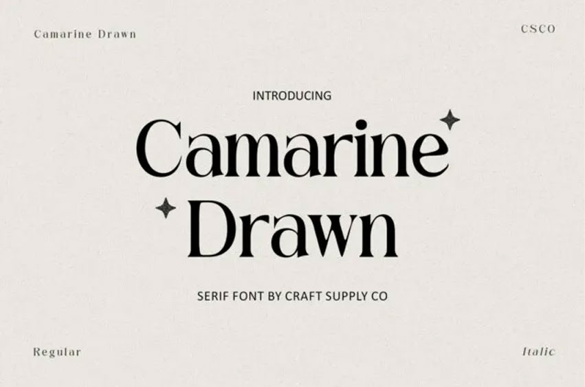 Camarine Drawn Font