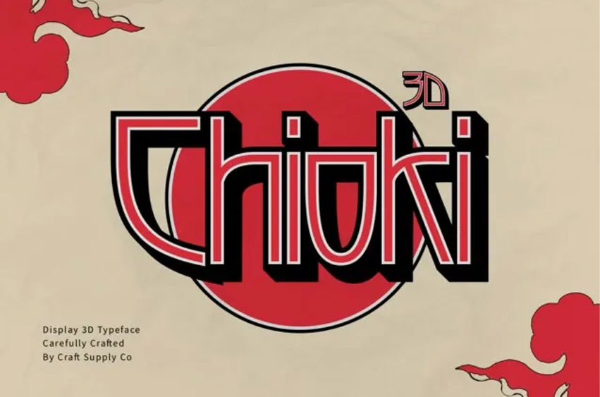 Chioki 3D Font