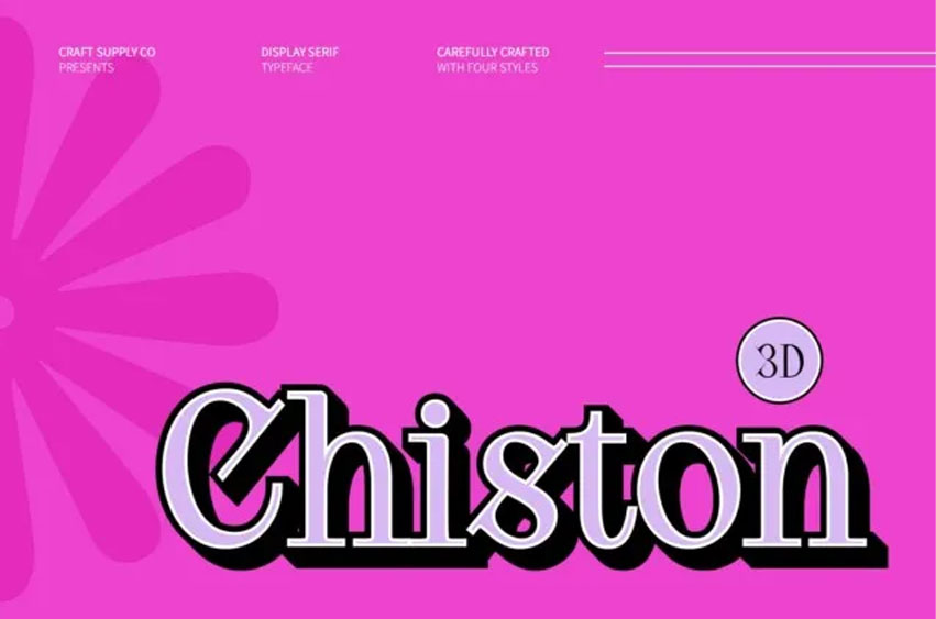 Chiston 3D Font