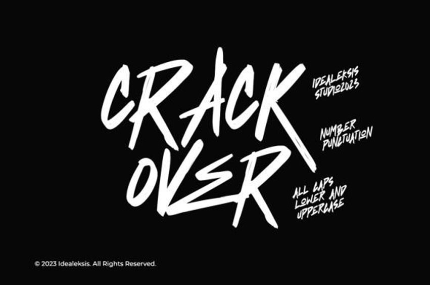 Crack Over Font