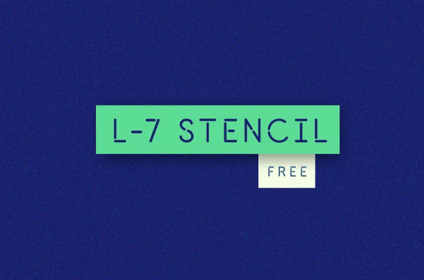 L-7 Stencil Font