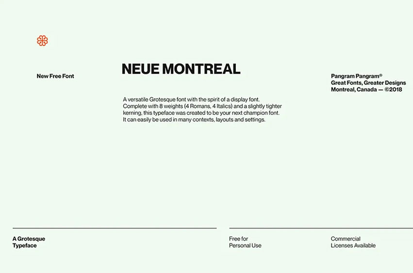 Neue Montreal Font