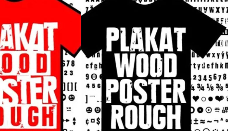 Plakat Wood Font