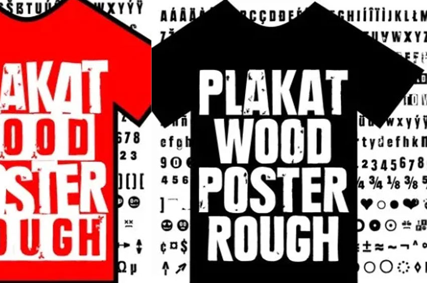 Plakat Wood Font