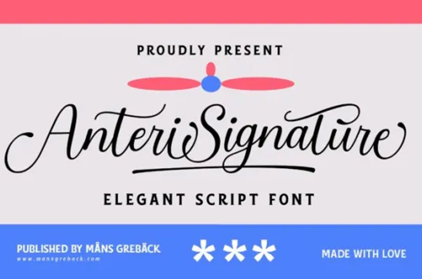 Anteri Signature Font