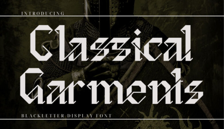 Classical Garments Font