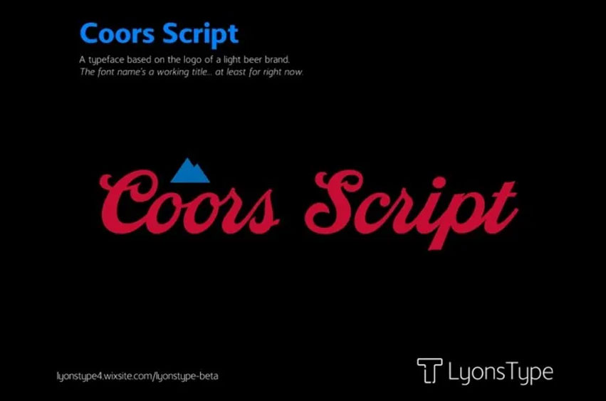 Coors Script Font