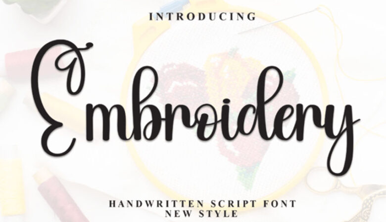 Embroidery Script Font