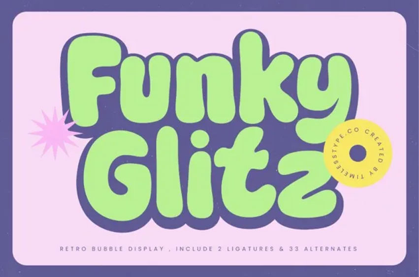 Funky Glitz Font