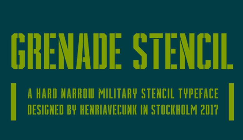 Grenade Stencil Font