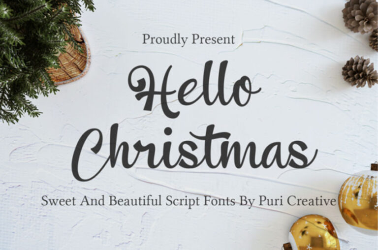 Hello Christmas Font Creative Fonts