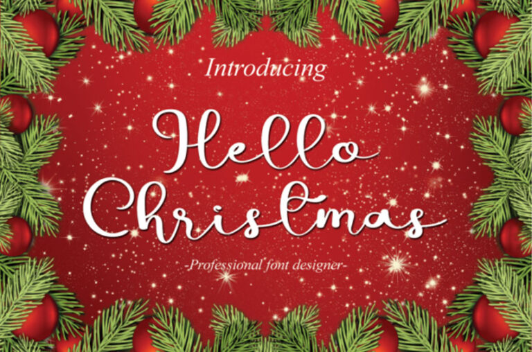 Hello Christmas Script Font Creative Fonts