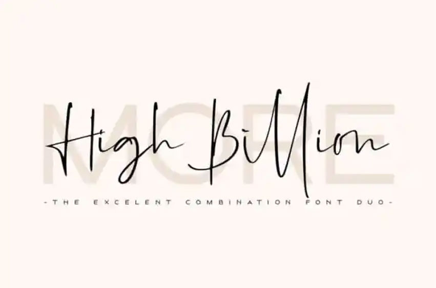 High Billion Font