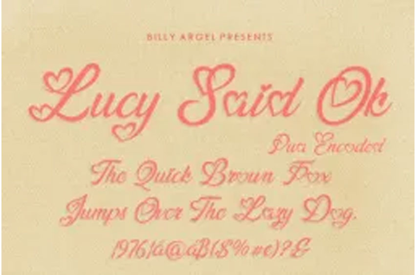 Lucy Said Ok Font