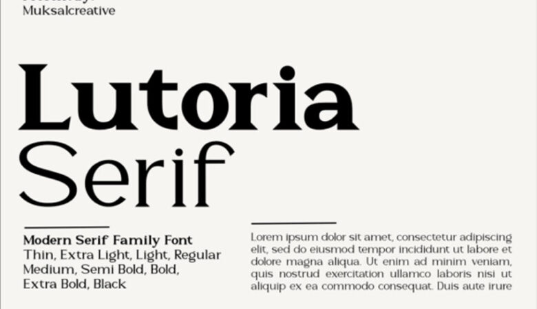 Lutoria Serif Font