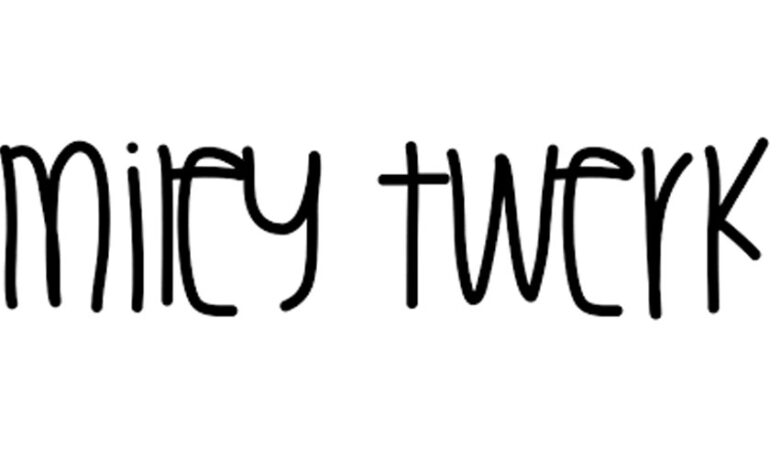 Miley Twerk Font