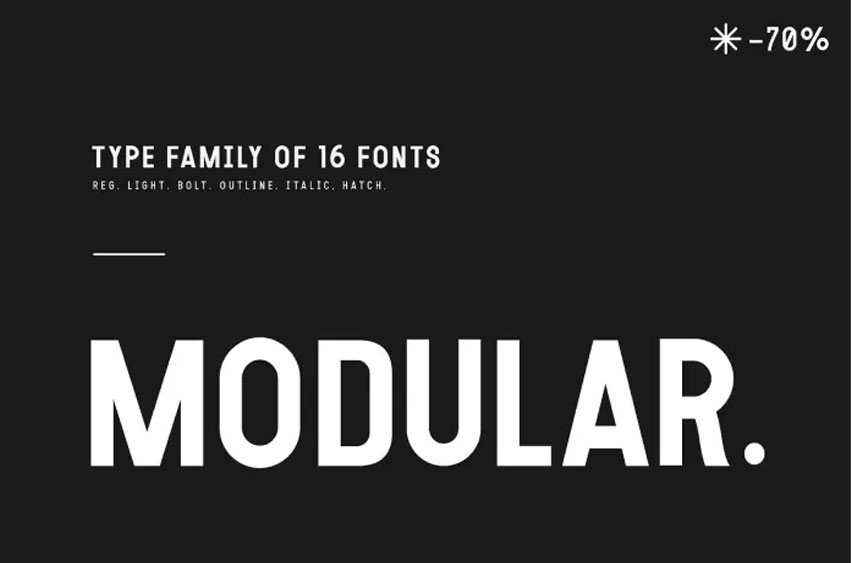 Modular Family Font