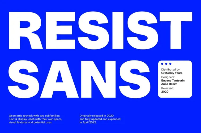 Resist Sans Font