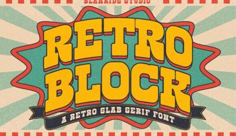 Retro Block Font