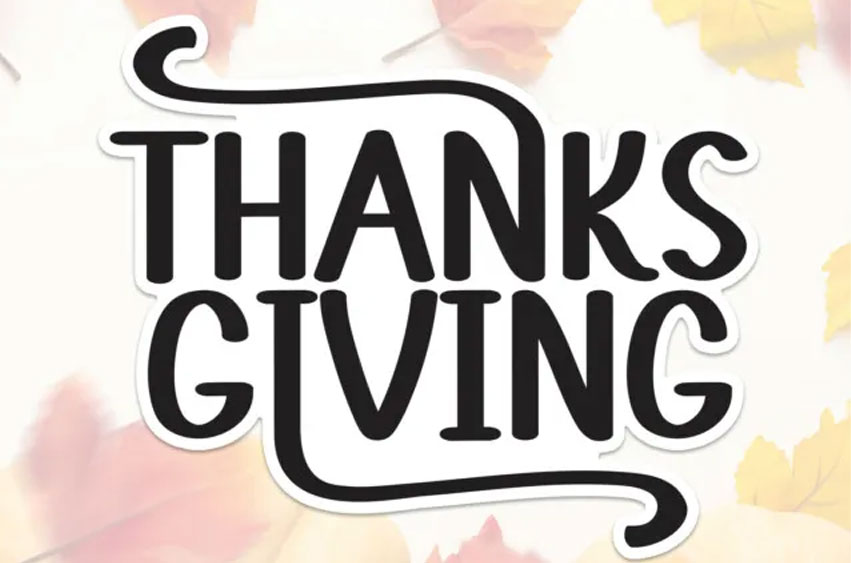 Thanks Giving Display Font