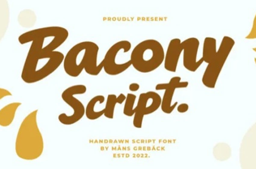 Bacony Script Font