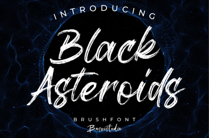 Black Asteroids Font