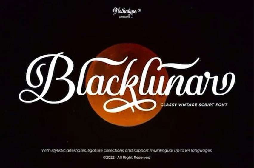 Blacklunar Font