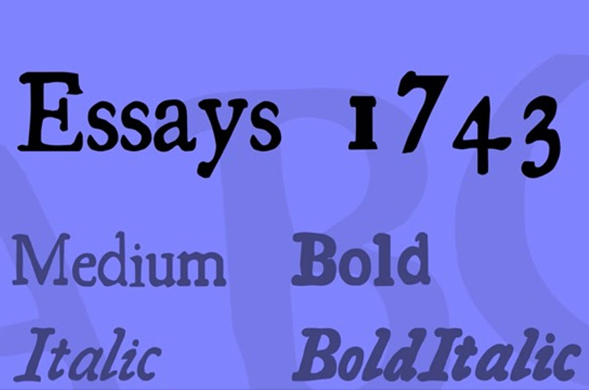 Essays 1743 Font