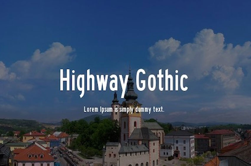 Highway Gothic Font