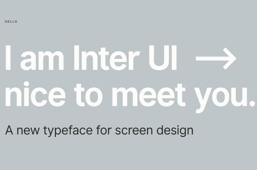 Inter Typeface Font