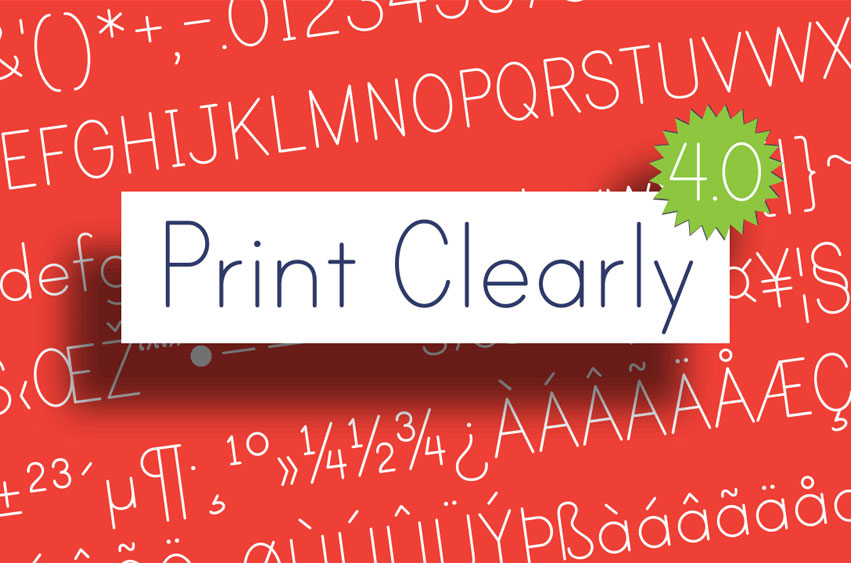 Print Clearly Font