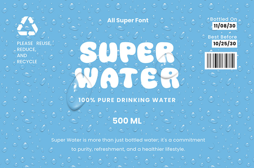 Super Water Font