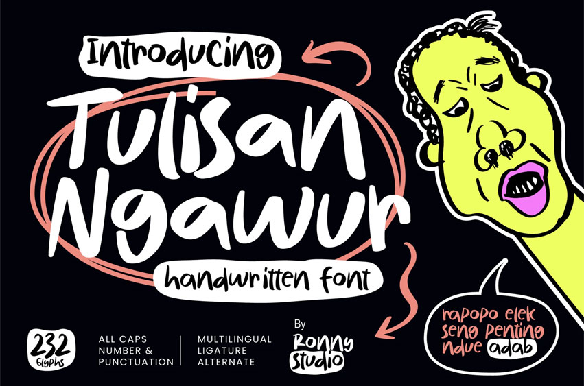 Tulisan Ngawur Font