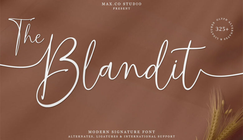 Blandit Signature Font