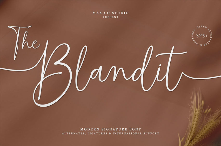 Blandit Signature Font