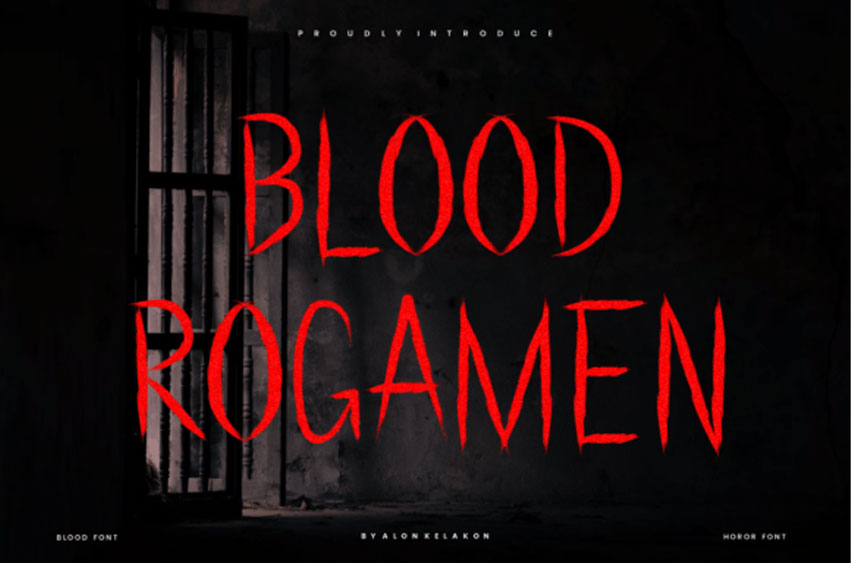 Blood Rogamen Font