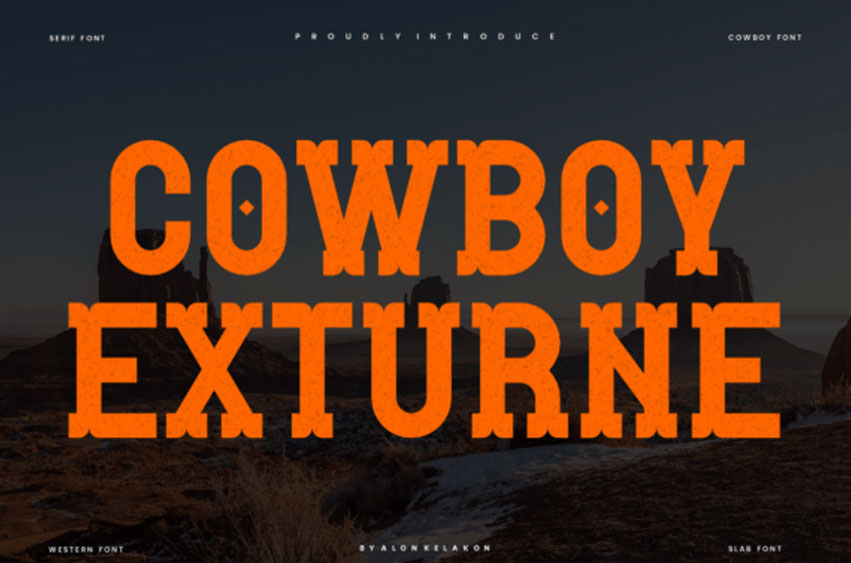 Cowboy Exturne Font