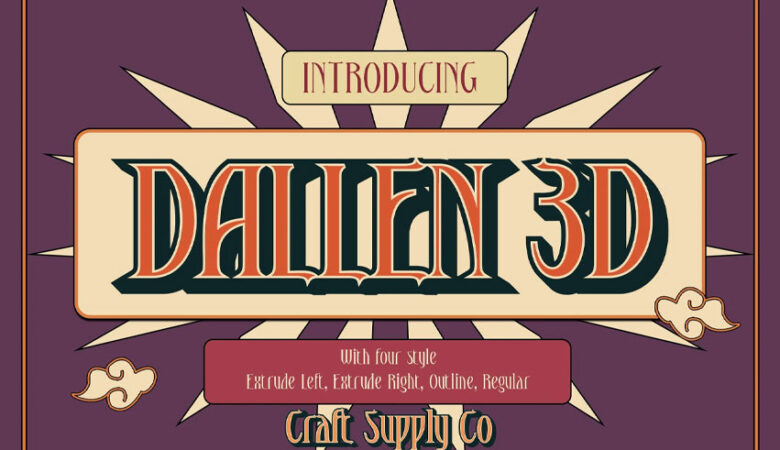 Dallen 3D Font