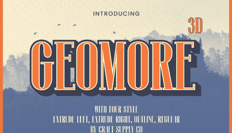 Geomore 3D Font