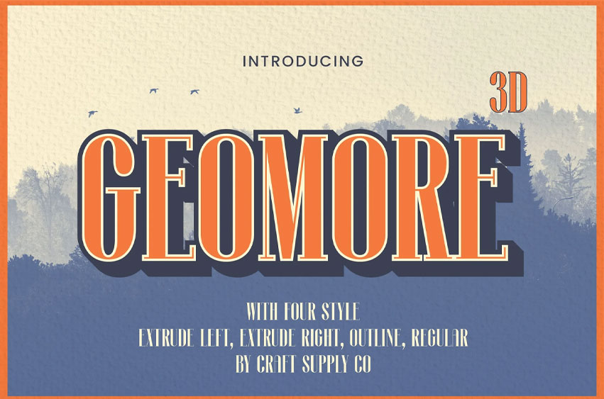 Geomore 3D Font