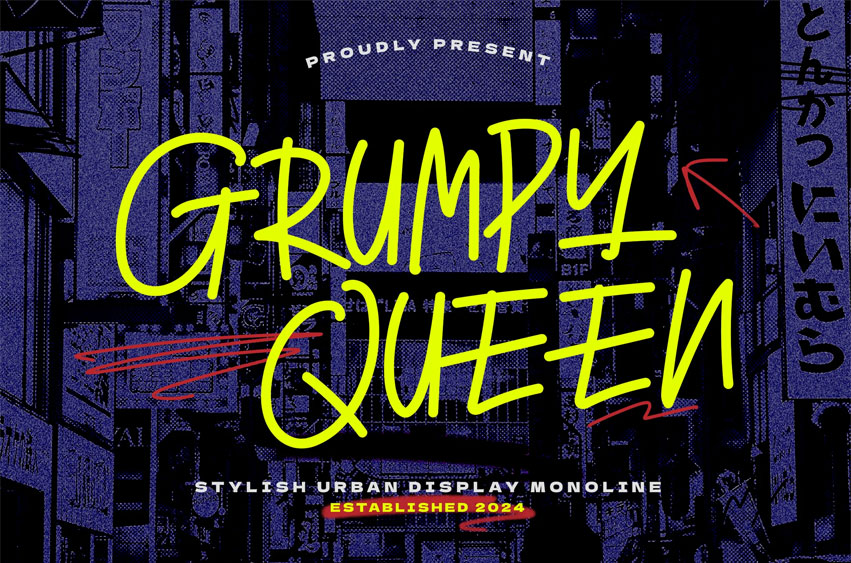 Grumpy Queen Font