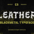 Leather Black Metal Font