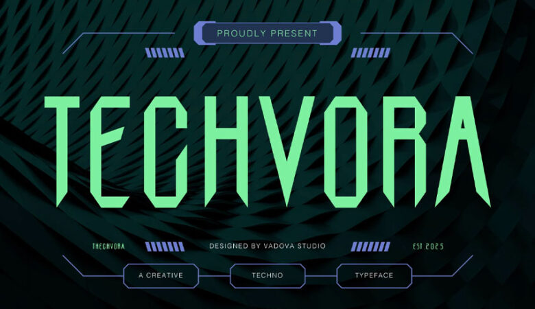 Techvora Creative Font