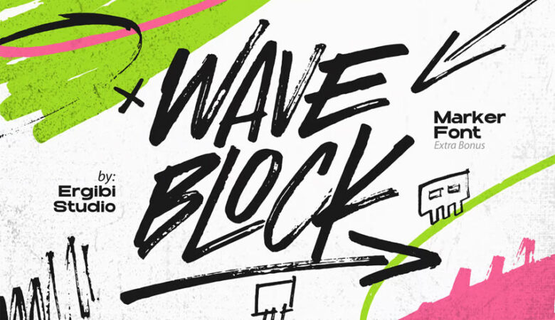 Wave Block Font