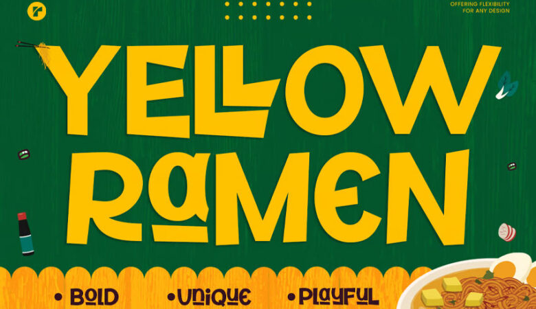 Yellow Ramen Font