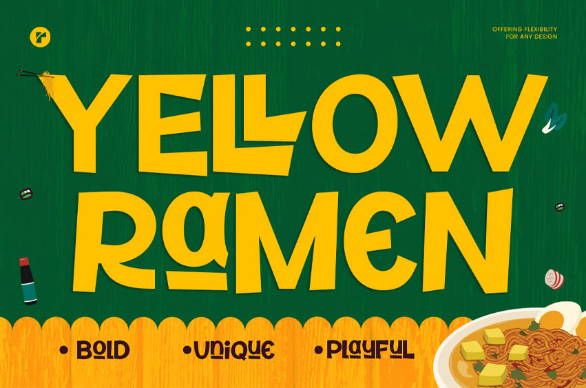 Yellow Ramen Font