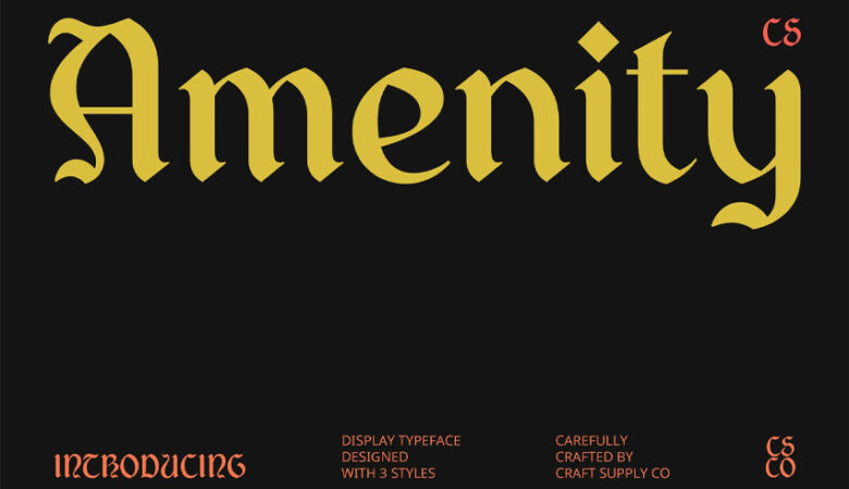 Amenity Font