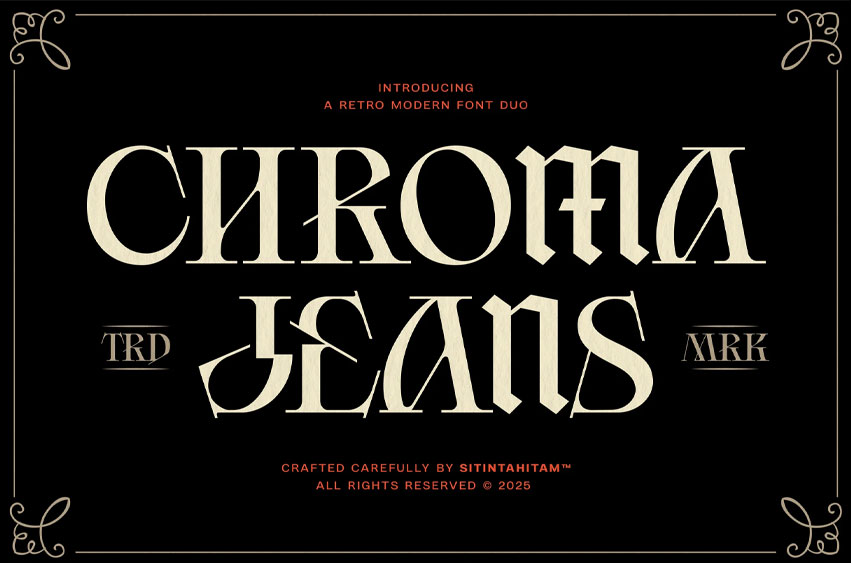 Chroma Jeans Font