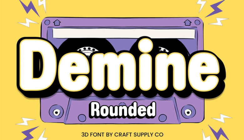 Demine 3D Font