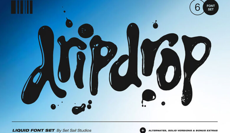 Dripdrop Liquid Font